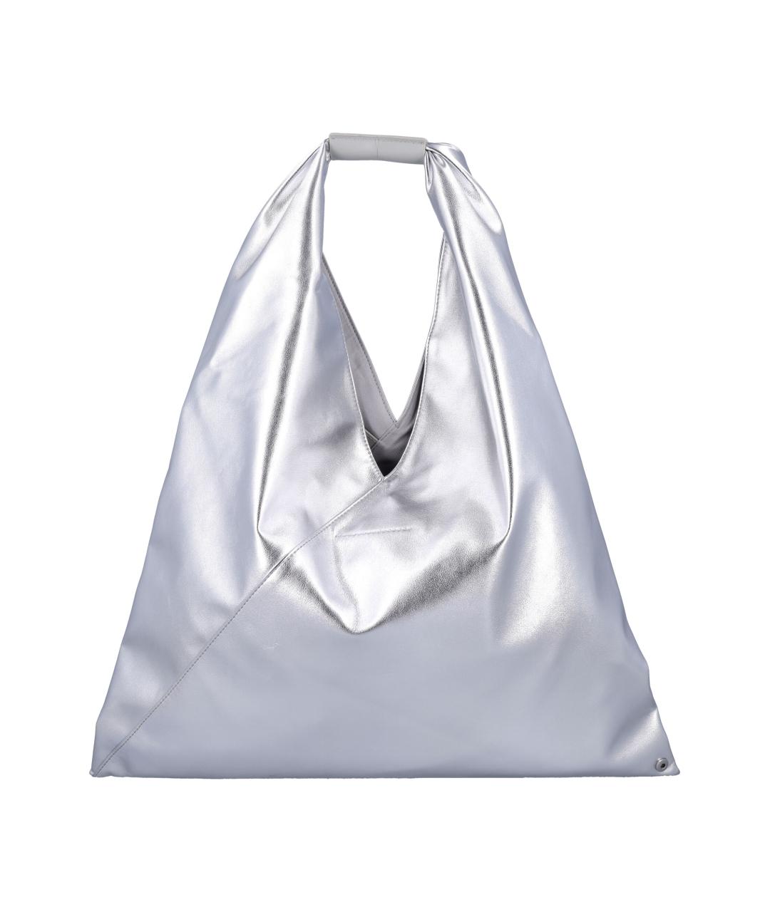 MM6 MAISON MARGIELA Серебряная сумка тоут из искусственной кожи, фото 4