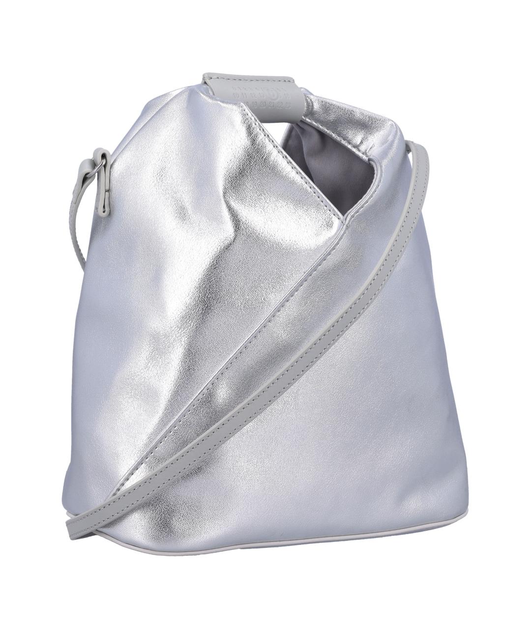 MM6 MAISON MARGIELA Серебряная сумка тоут из искусственной кожи, фото 2