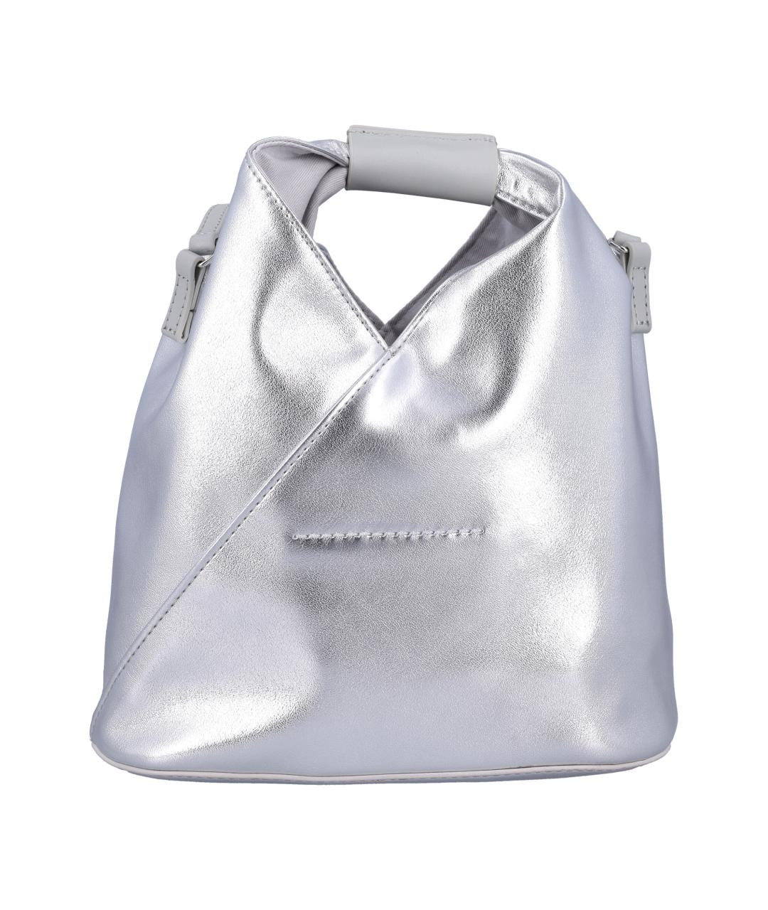 MM6 MAISON MARGIELA Серебряная сумка тоут из искусственной кожи, фото 4