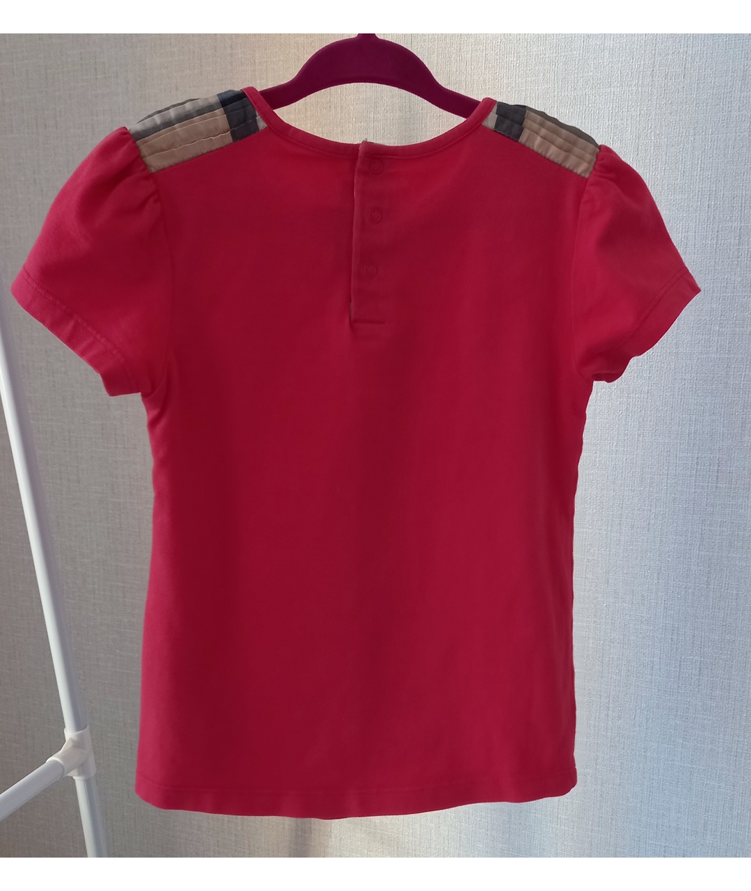 BURBERRY KIDS Красный хлопковый футболка / топ, фото 2