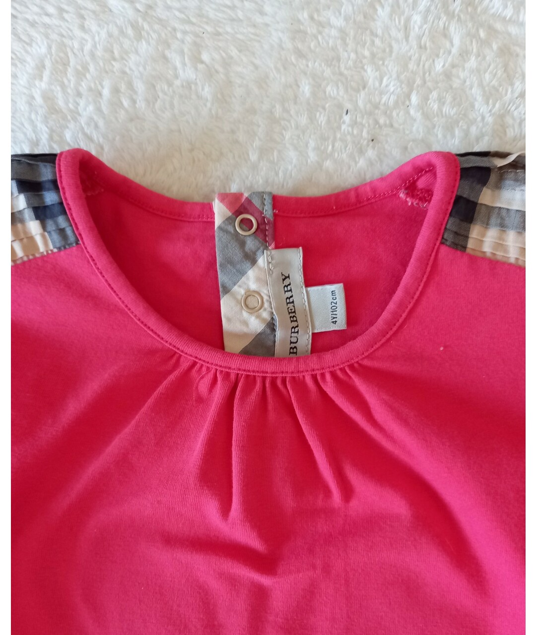 BURBERRY KIDS Красный хлопковый футболка / топ, фото 3