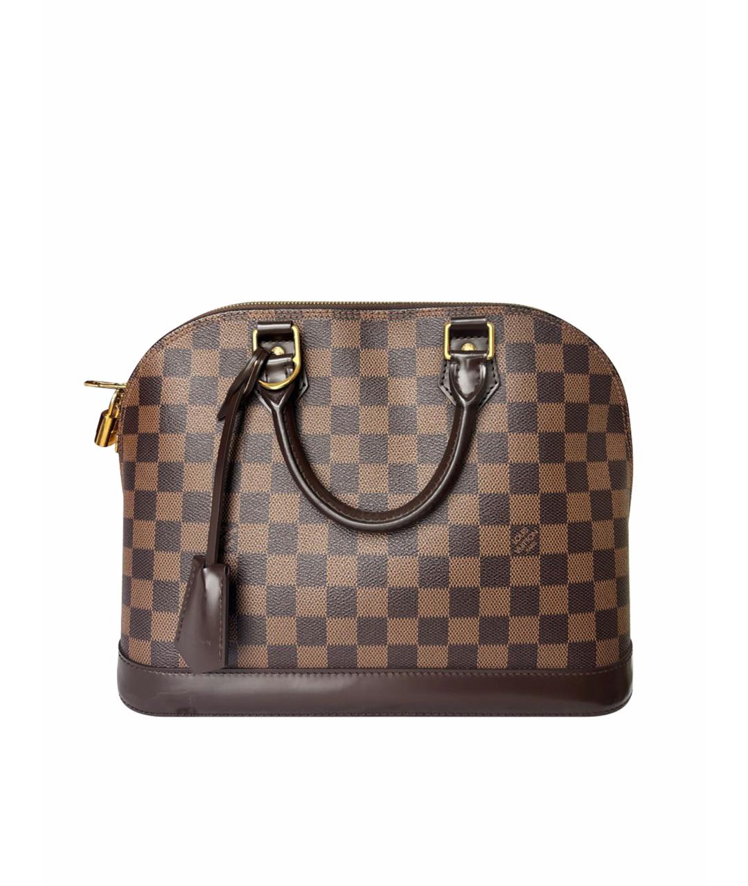 LOUIS VUITTON Коричневая сумка с короткими ручками из искусственной кожи, фото 1