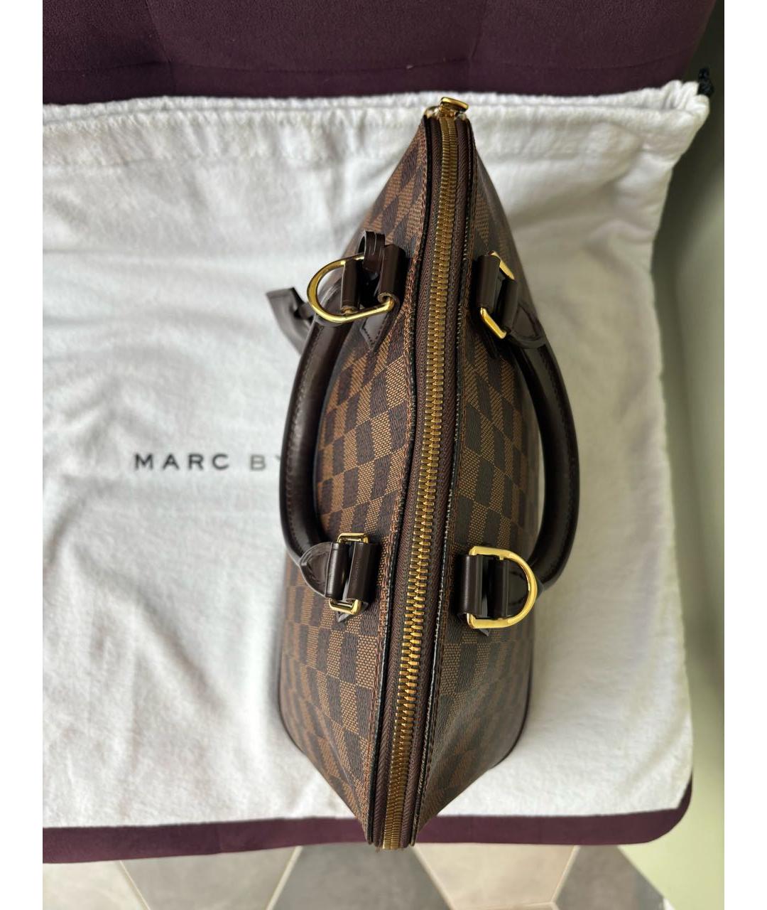 LOUIS VUITTON Коричневая сумка с короткими ручками из искусственной кожи, фото 8