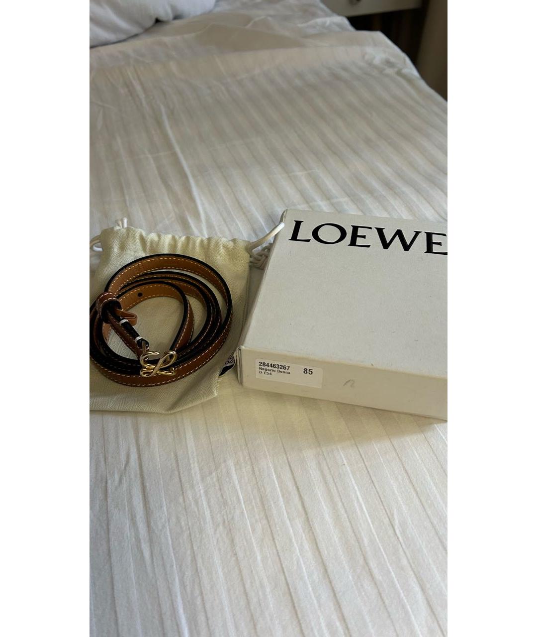 LOEWE Коричневый кожаный ремень, фото 4
