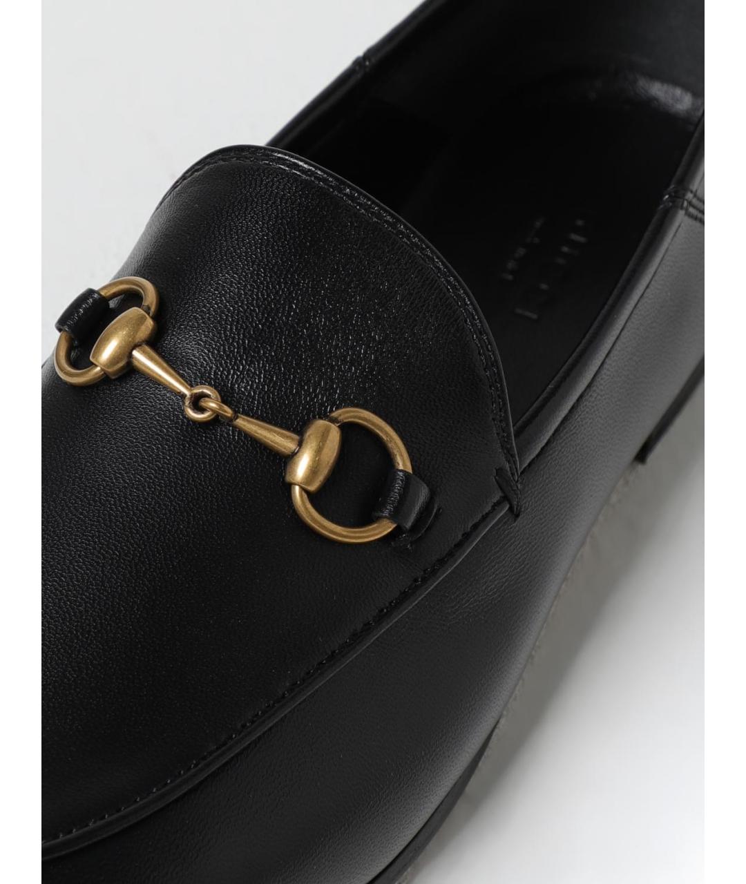 GUCCI Черные кожаные лоферы, фото 4