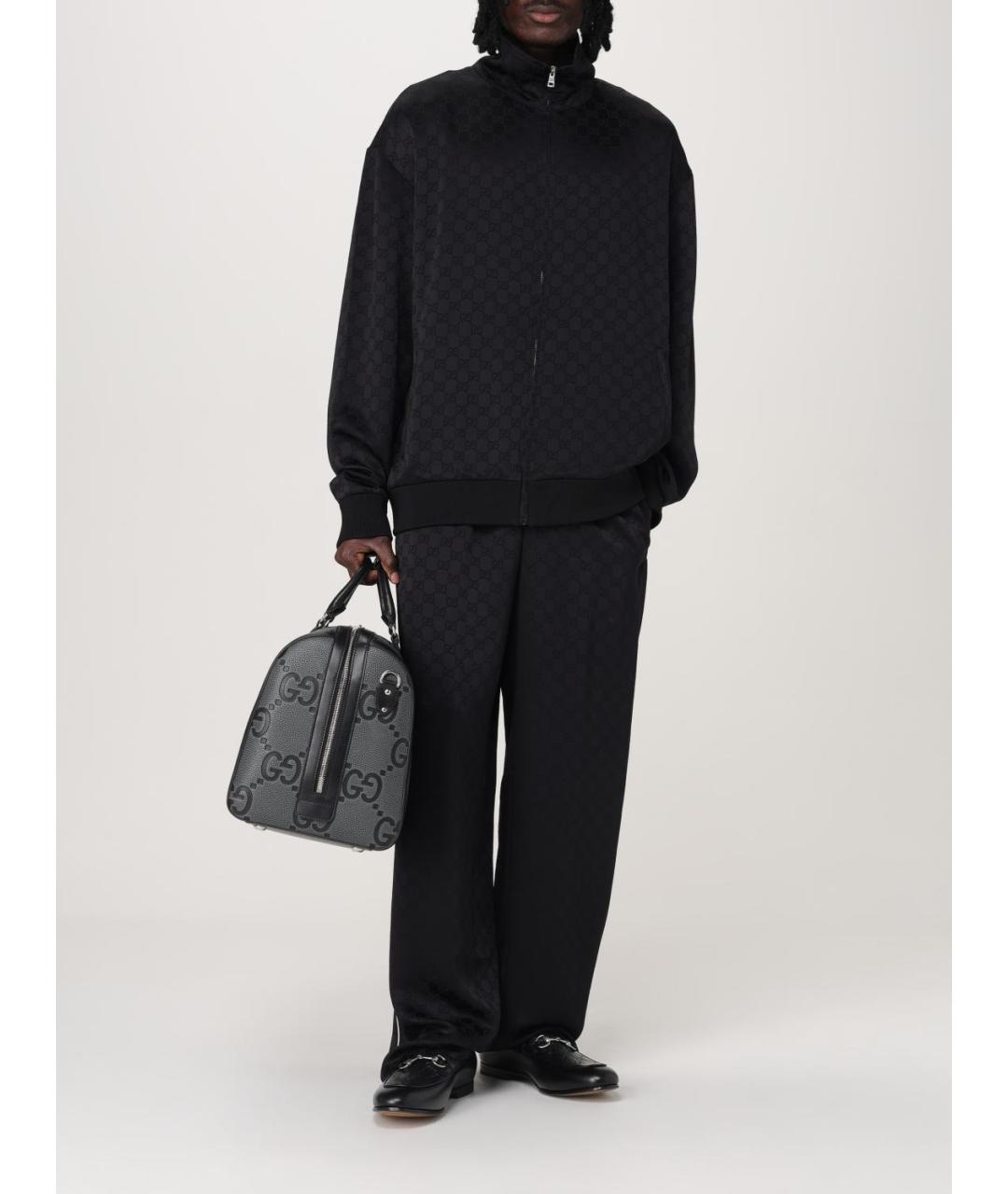 GUCCI Черные шелковые повседневные брюки, фото 3