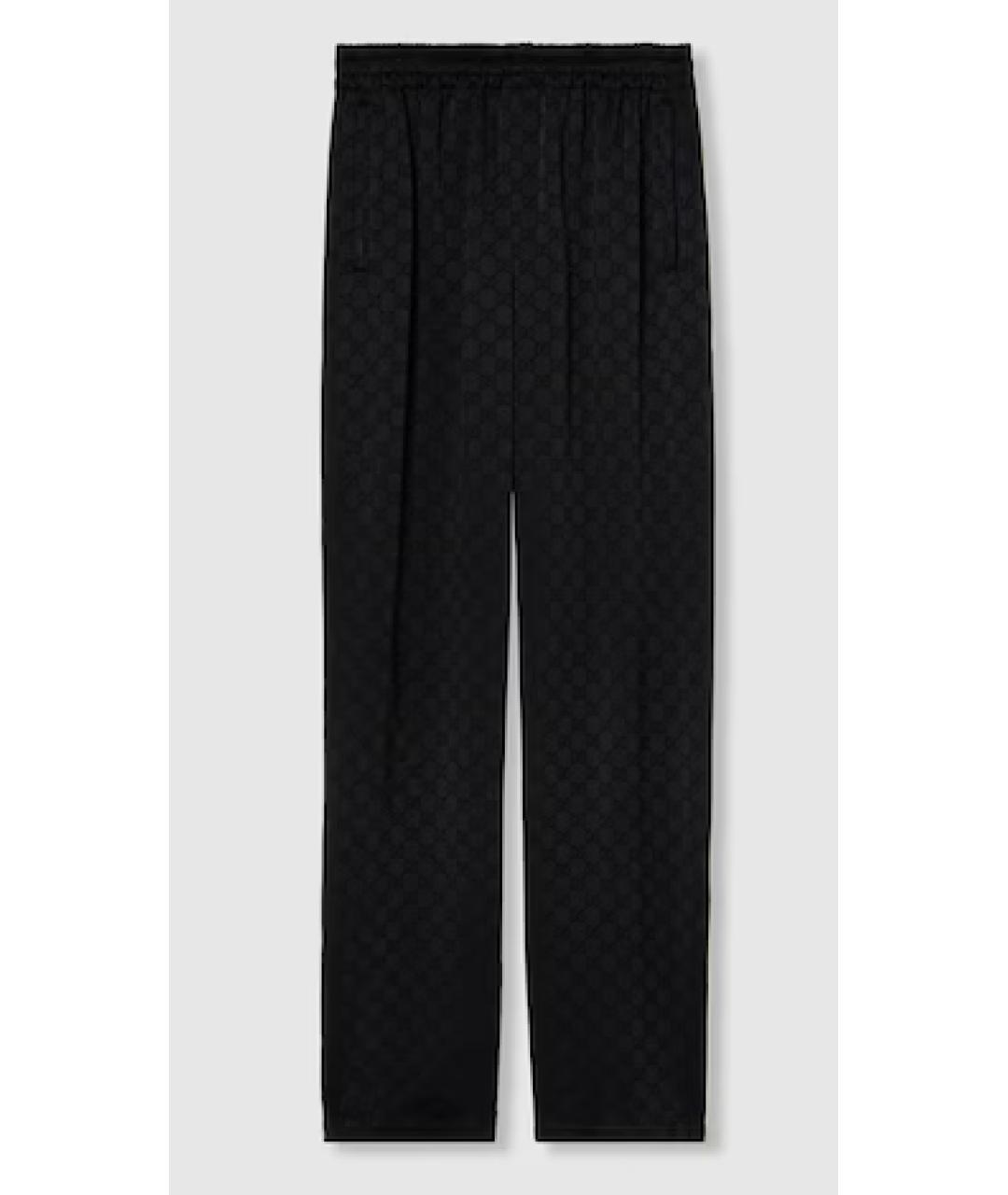 GUCCI Черные шелковые повседневные брюки, фото 7