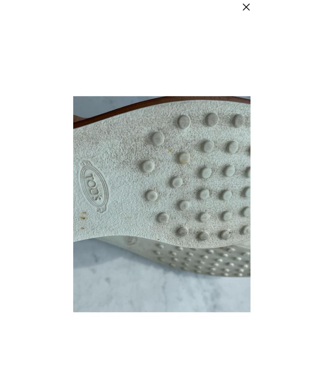 TOD'S Серебряные кожаные брогги и оксфорды, фото 7