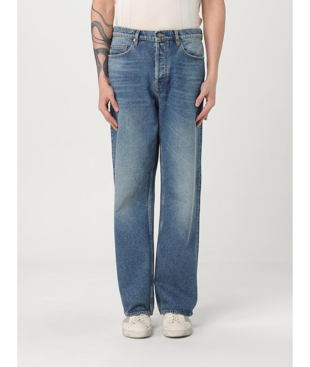GOLDEN GOOSE DELUXE BRAND Синие прямые джинсы, фото 2
