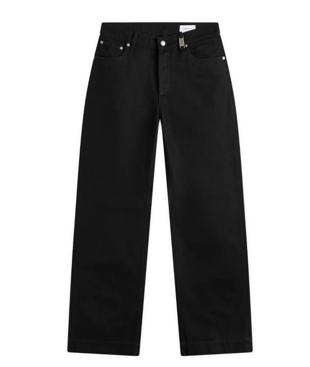 ALEXANDER MCQUEEN Черные хлопковые прямые джинсы, фото 1