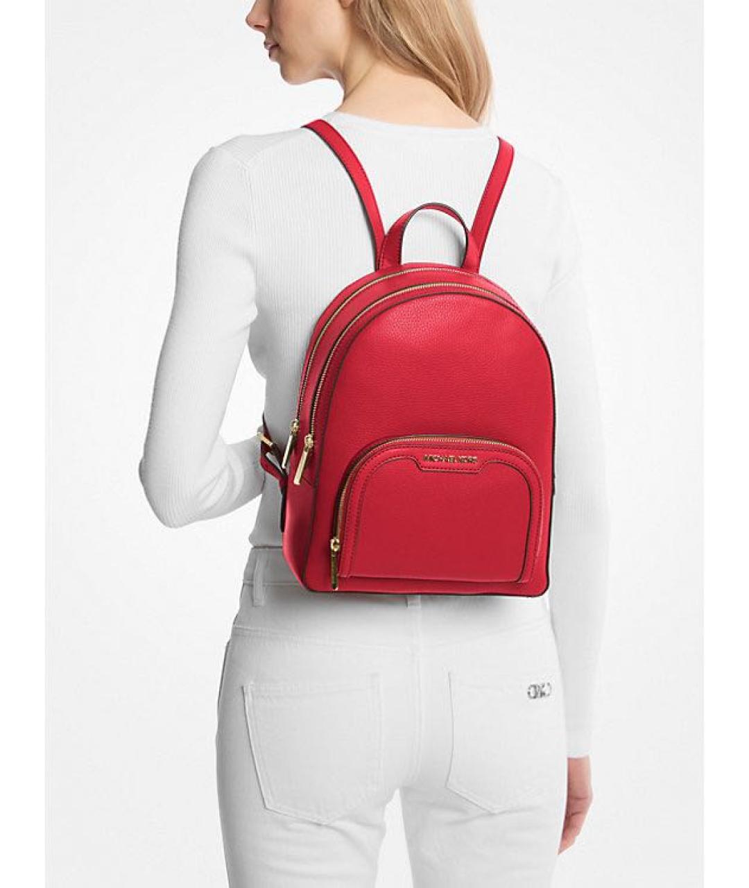 MICHAEL KORS Красный кожаный рюкзак, фото 4
