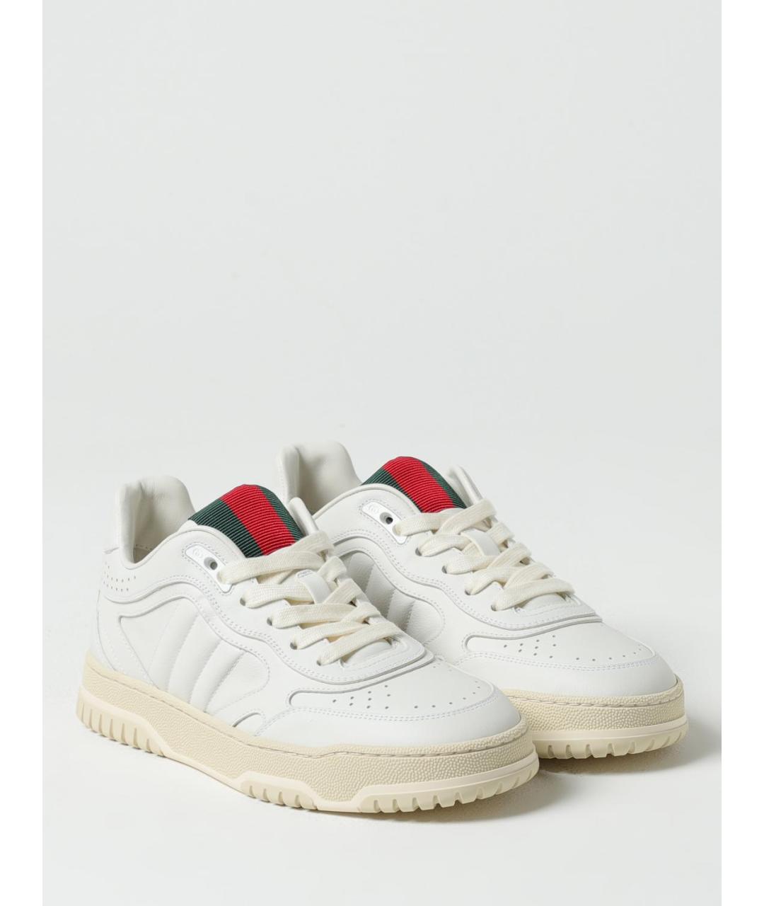 GUCCI Белые кожаные кеды, фото 2