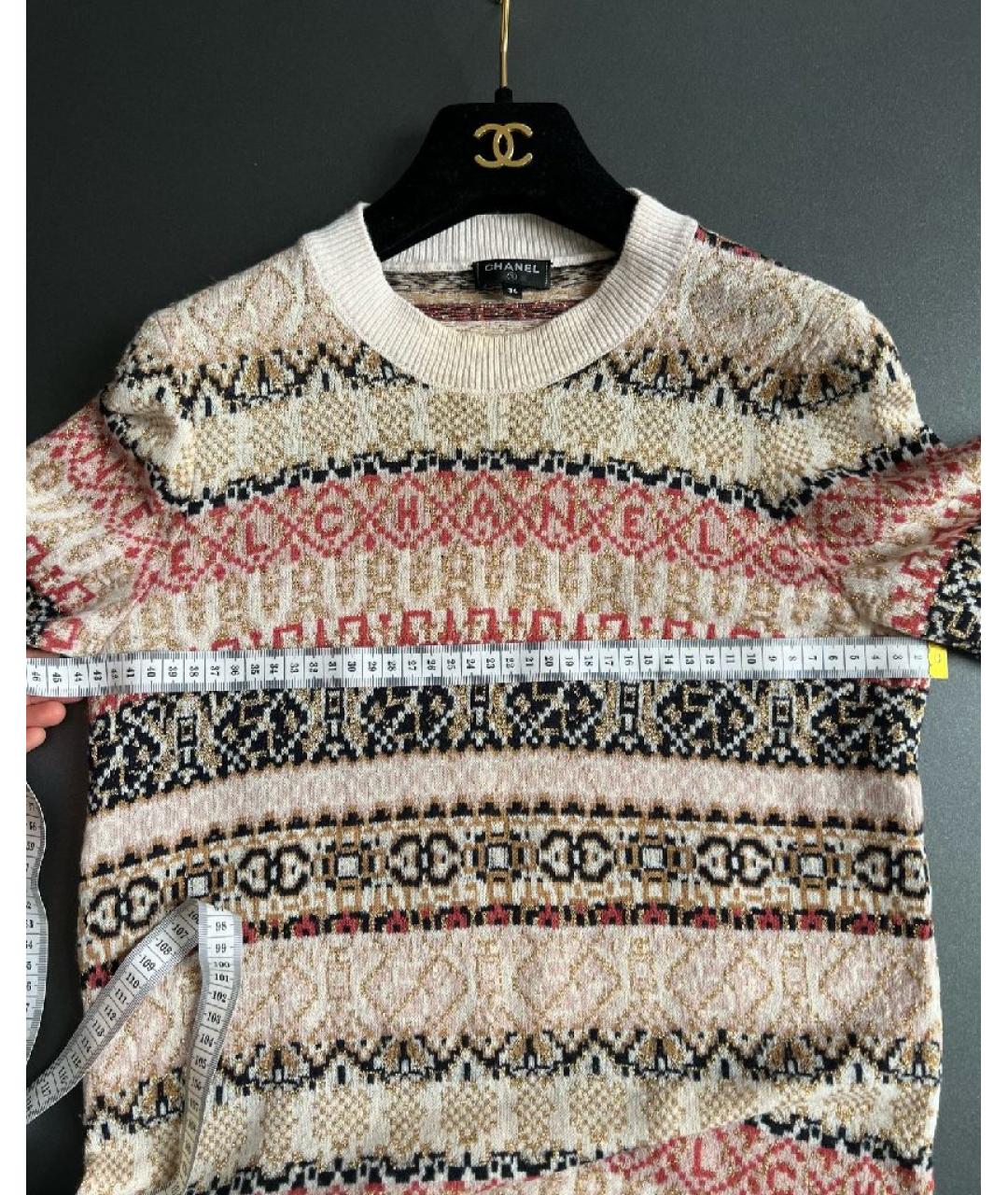 CHANEL Бежевое кашемировое повседневное платье, фото 6