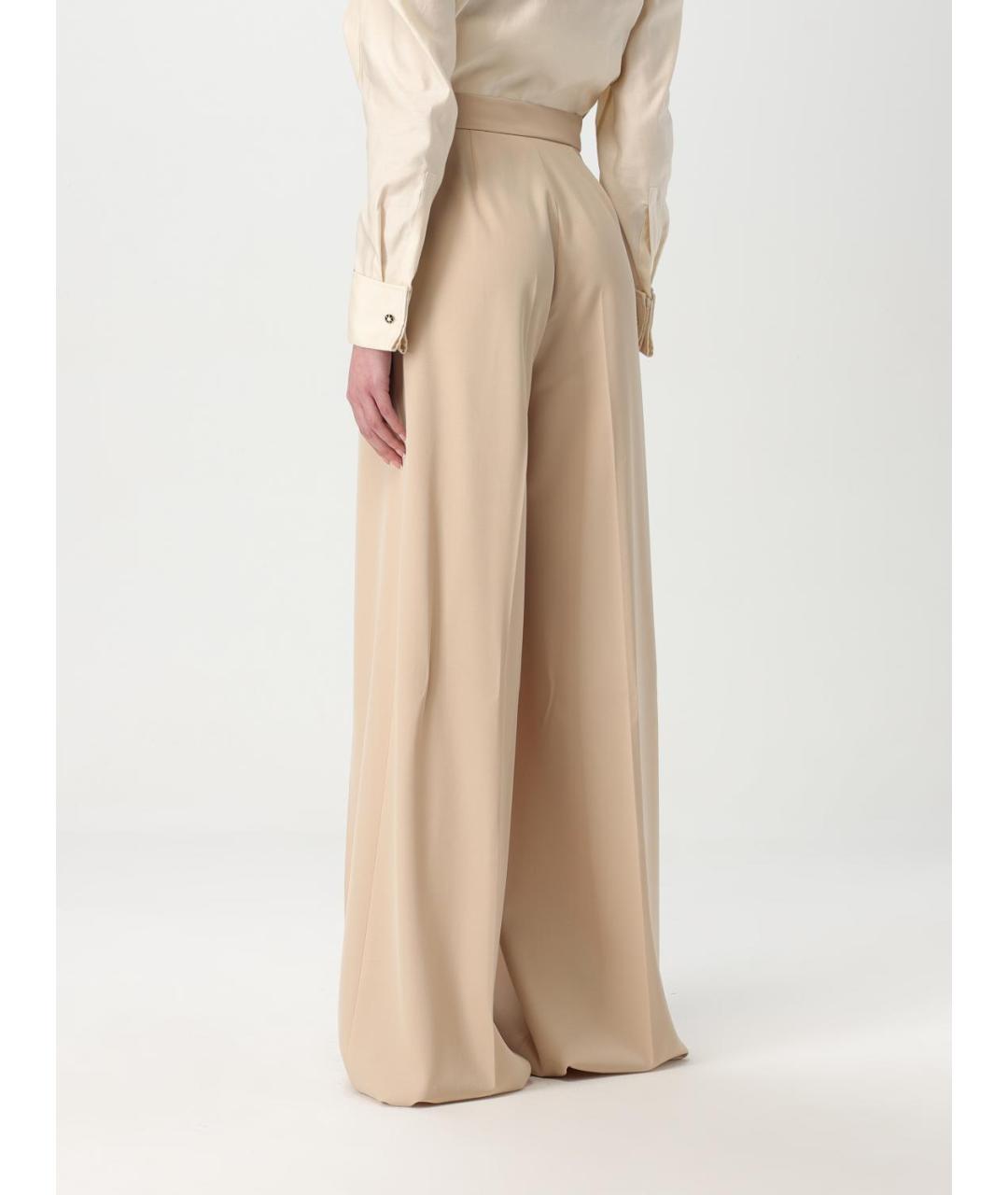 MAX MARA Бежевые прямые брюки, фото 4