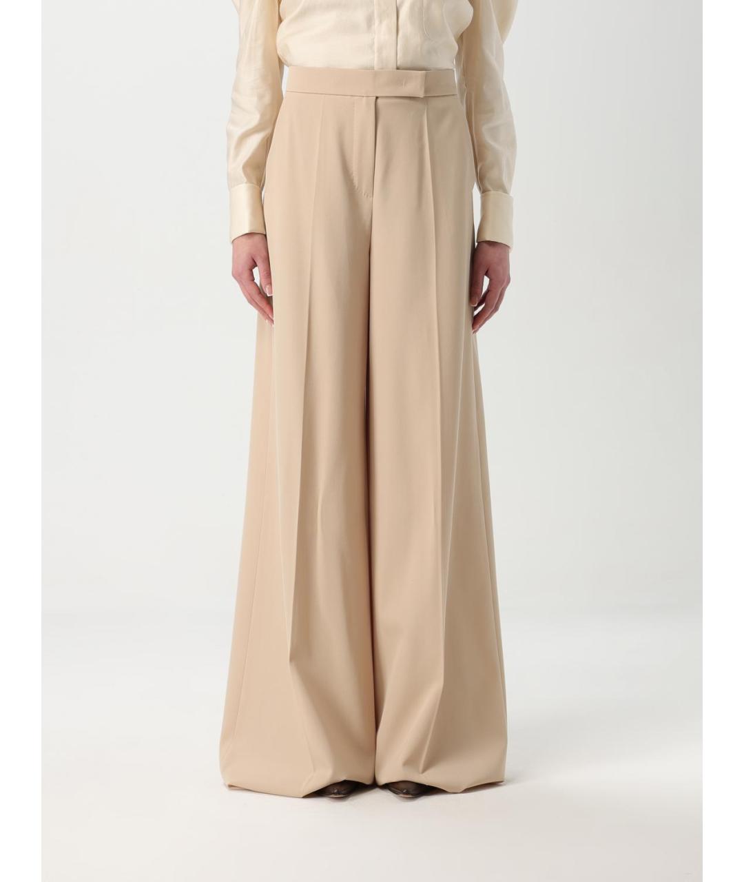 MAX MARA Бежевые прямые брюки, фото 2