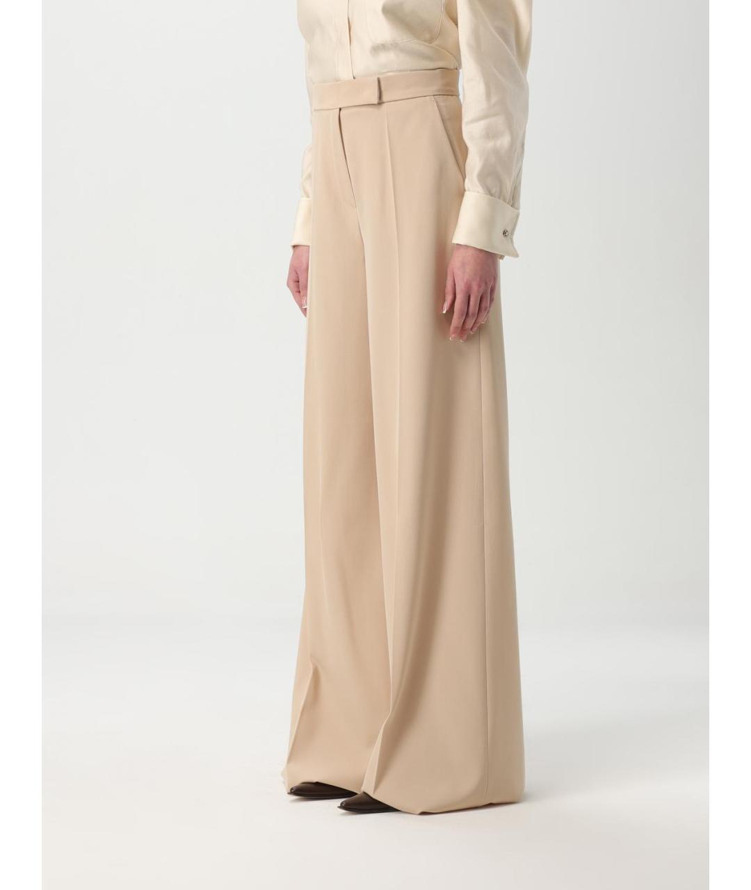 MAX MARA Бежевые прямые брюки, фото 5