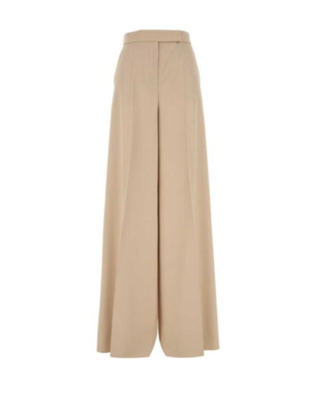 MAX MARA Бежевые прямые брюки, фото 1