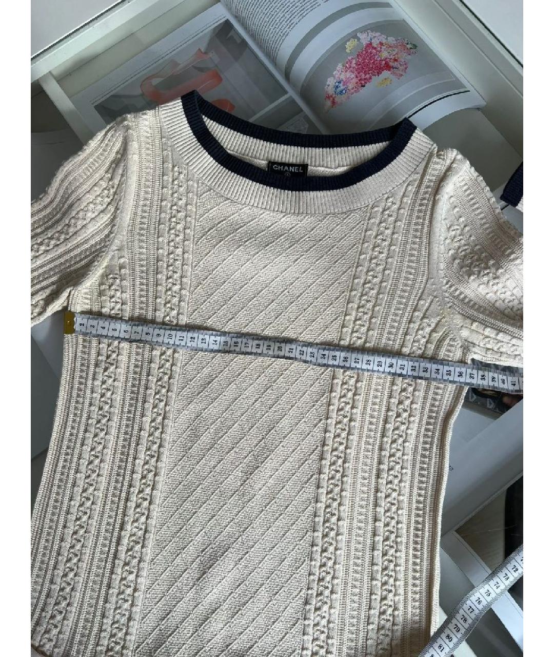 CHANEL Бежевое хлопковое повседневное платье, фото 6