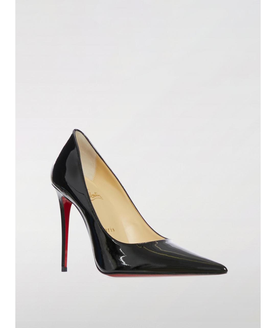 CHRISTIAN LOUBOUTIN Черные туфли из лакированной кожи, фото 2