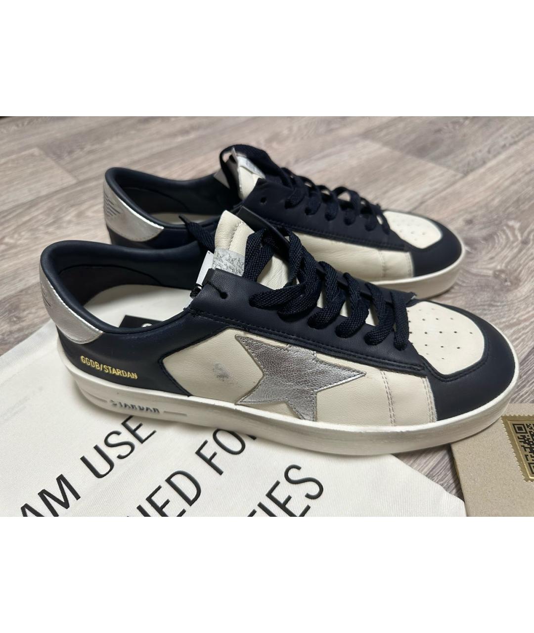 GOLDEN GOOSE DELUXE BRAND Темно-синие кожаные кеды, фото 5