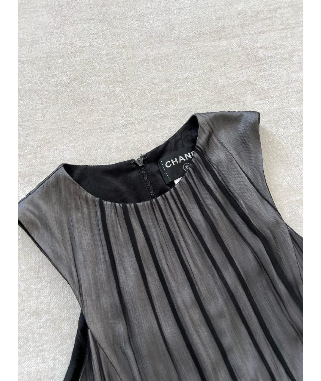 CHANEL Черное кашемировое повседневное платье, фото 3