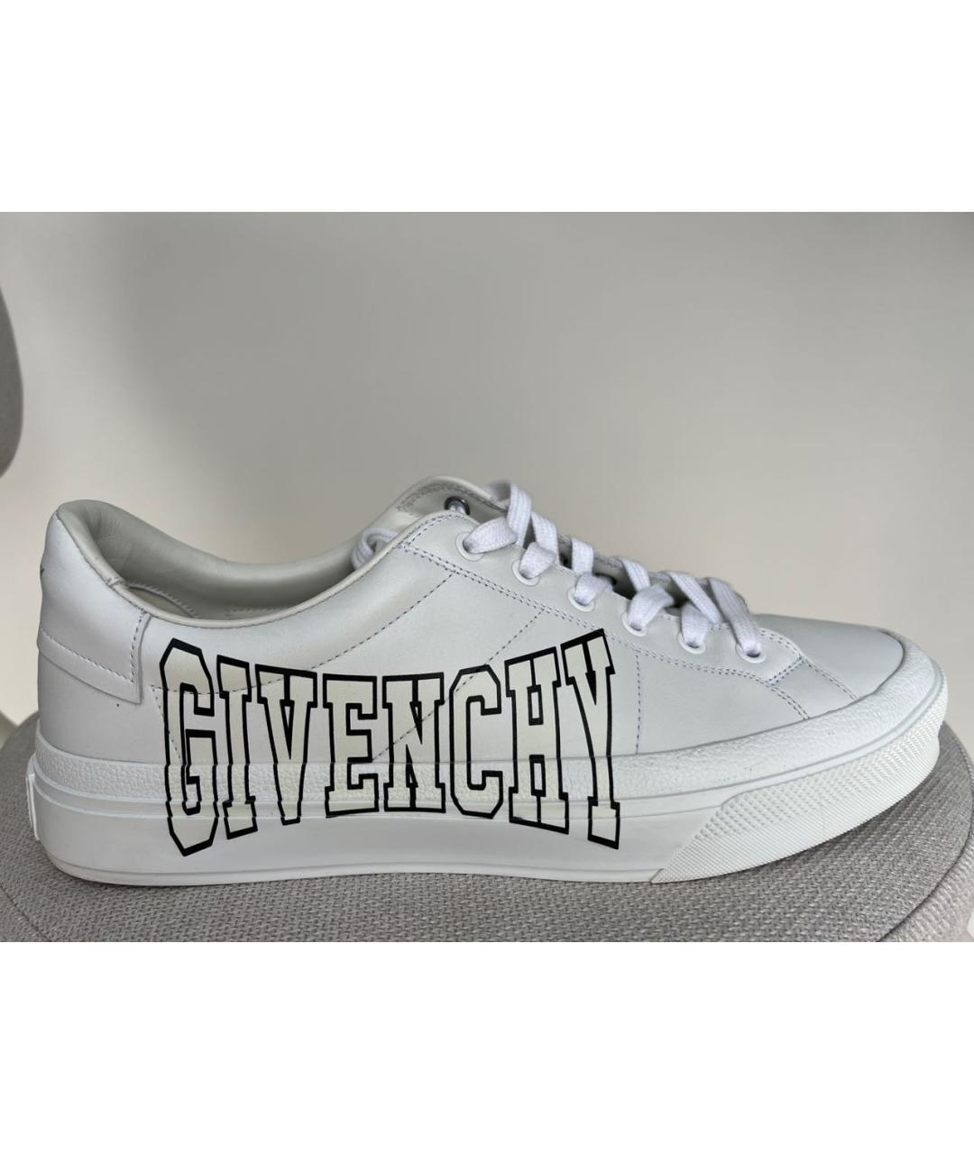 GIVENCHY Белые кожаные низкие кроссовки / кеды, фото 9