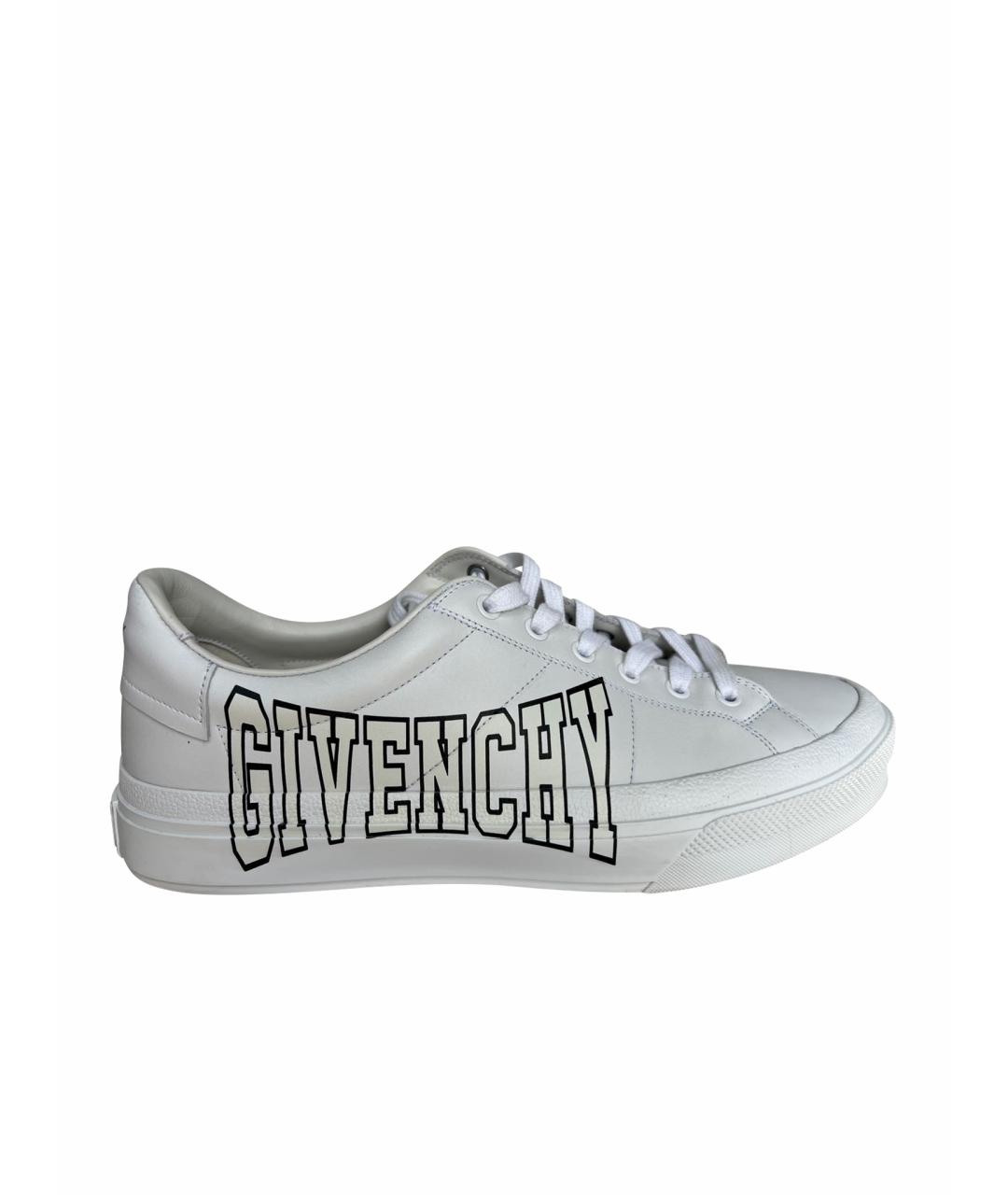 GIVENCHY Белые кожаные низкие кроссовки / кеды, фото 1