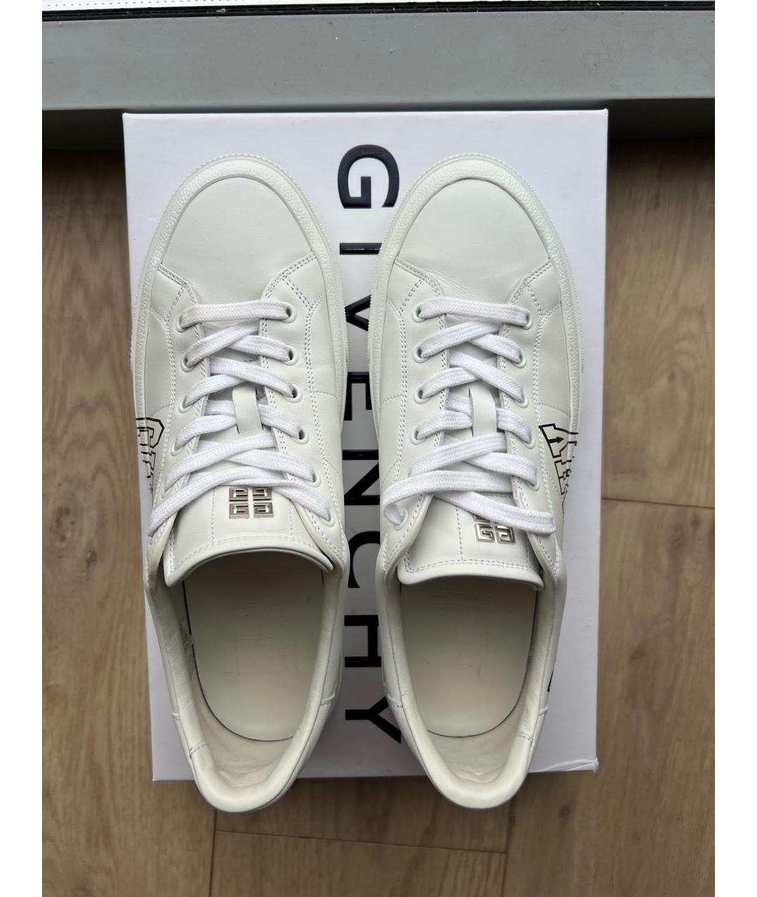 GIVENCHY Белые кожаные низкие кроссовки / кеды, фото 3