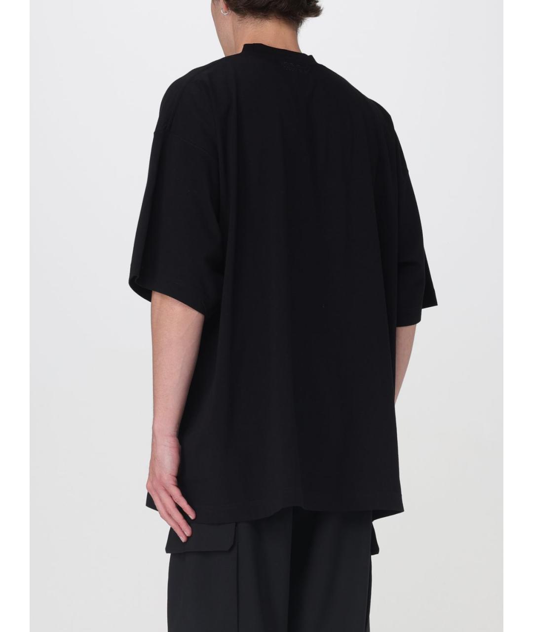 VETEMENTS Черная хлопковая футболка, фото 4
