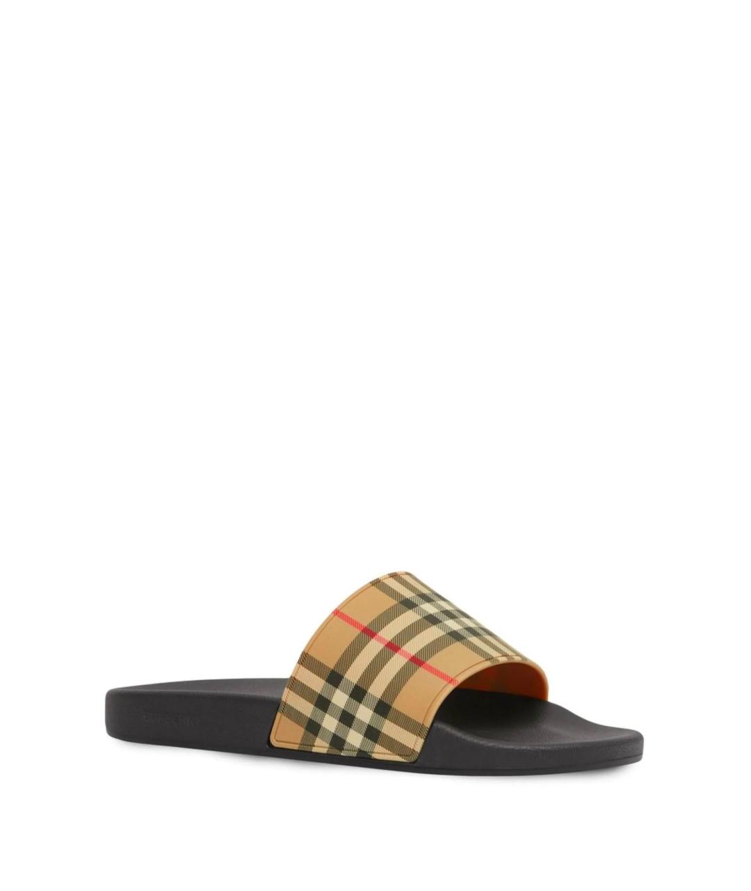 BURBERRY Бежевые шлепанцы, фото 2