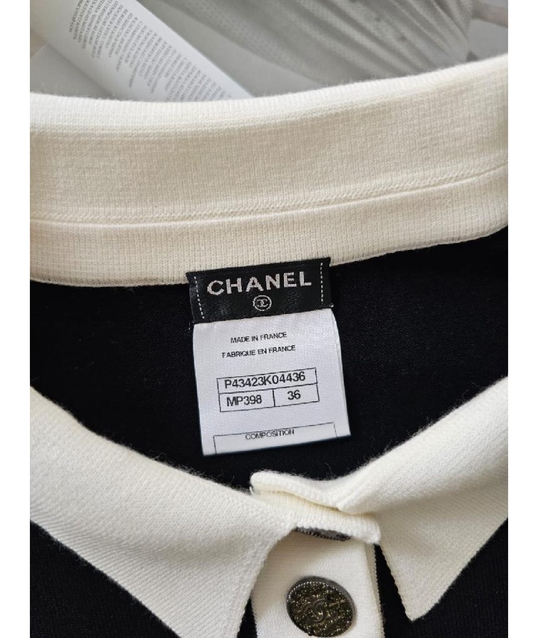 CHANEL Черное хлопковое повседневное платье, фото 7