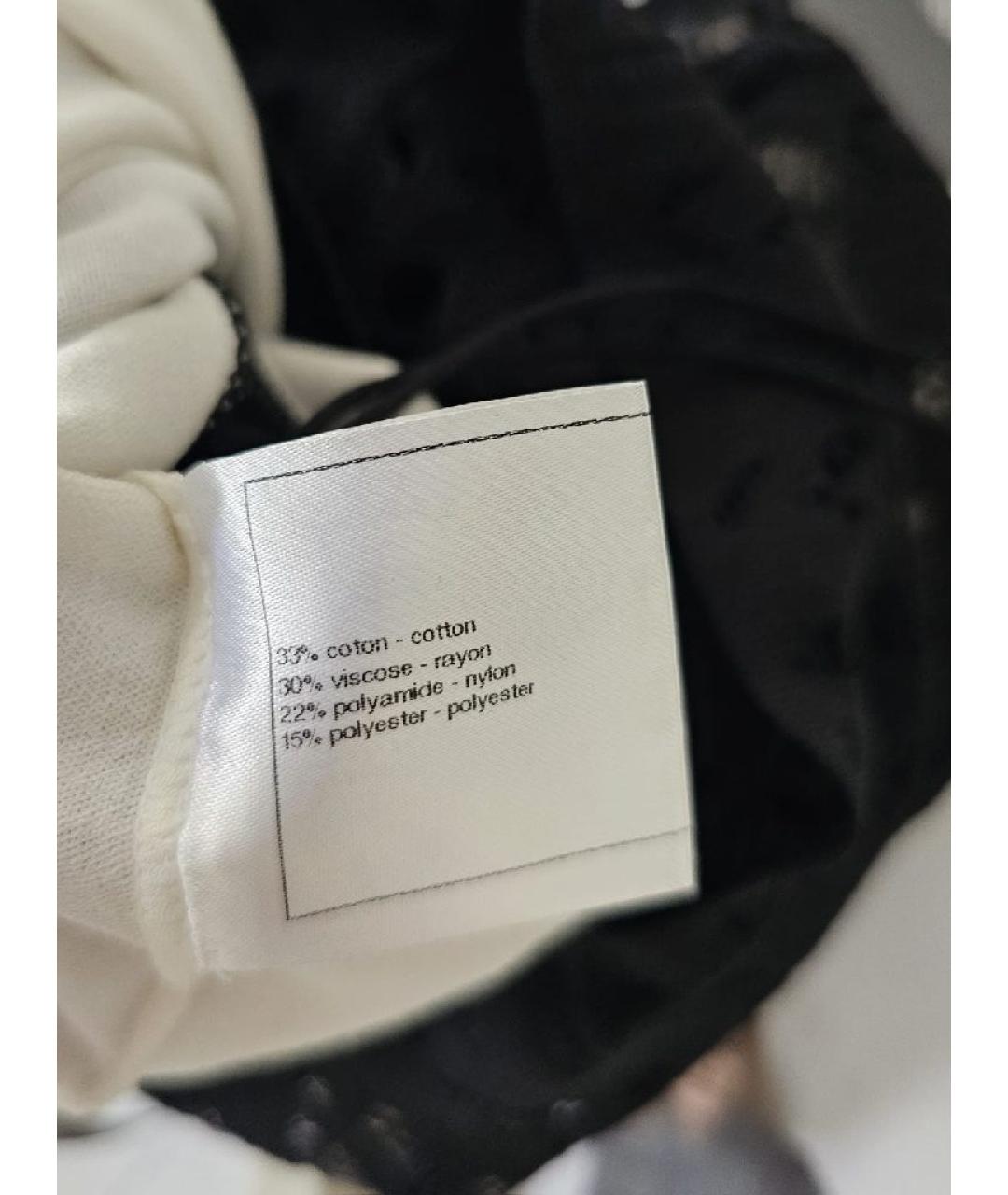 CHANEL Черное хлопковое повседневное платье, фото 8