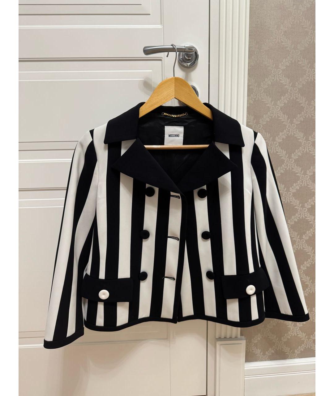 BOUTIQUE MOSCHINO Белый ацетатный жакет/пиджак, фото 4