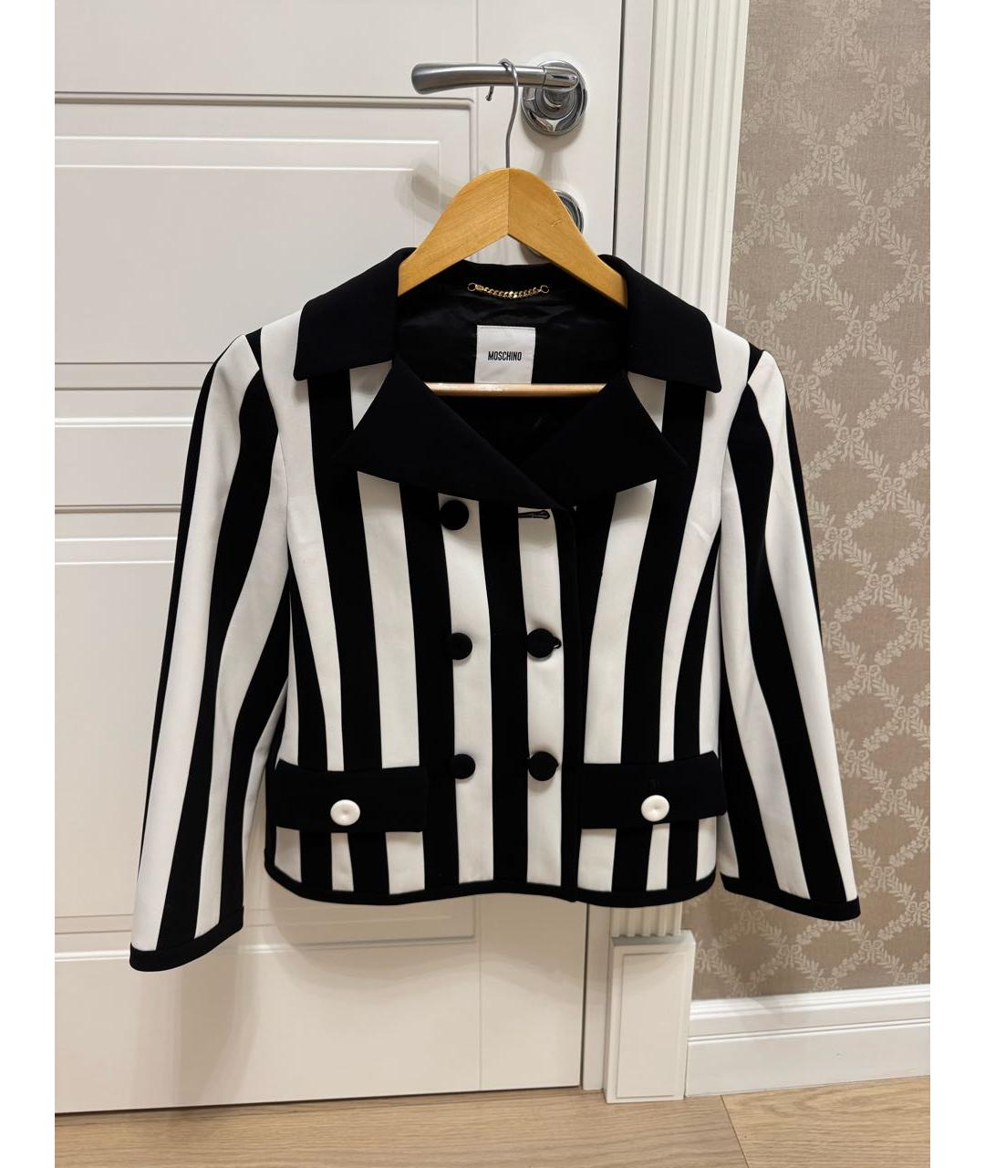 BOUTIQUE MOSCHINO Белый ацетатный жакет/пиджак, фото 7