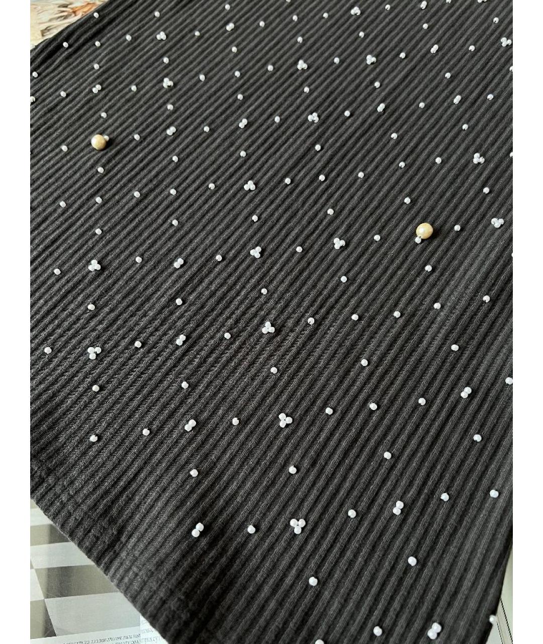 CHANEL Антрацитовый хлопковый джемпер / свитер, фото 4