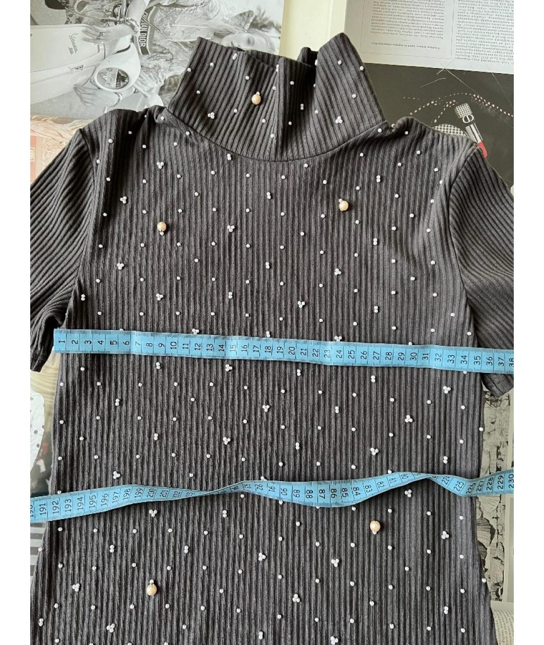 CHANEL Антрацитовый хлопковый джемпер / свитер, фото 6