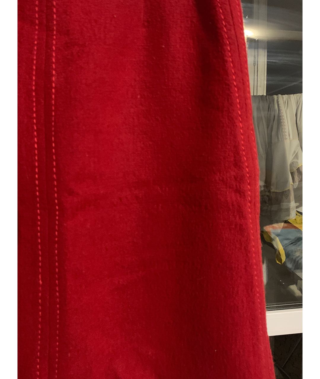 'S MAX MARA Красная шерстяная юбка миди, фото 3