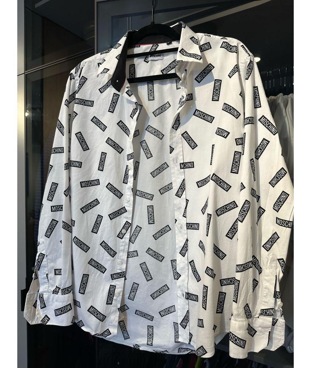 MOSCHINO Белая хлопковая кэжуал рубашка, фото 5