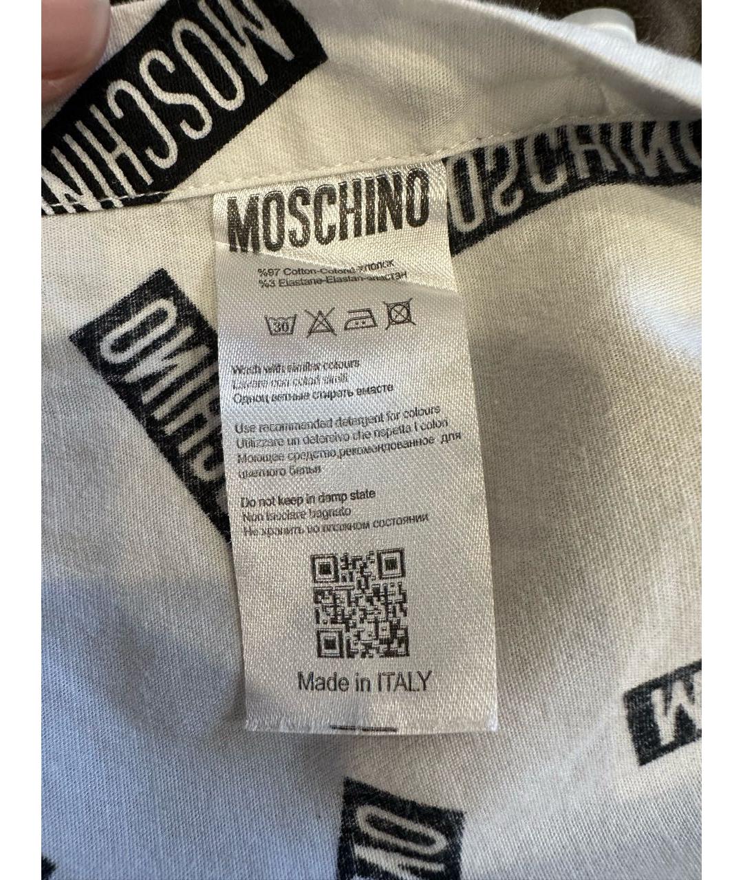 MOSCHINO Белая хлопковая кэжуал рубашка, фото 2