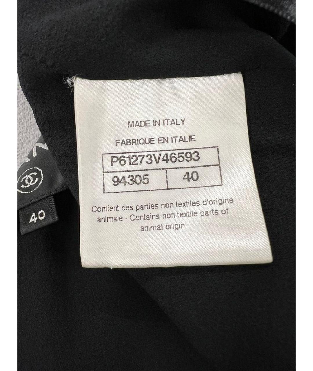 CHANEL Черный вискозный комбинезон, фото 7