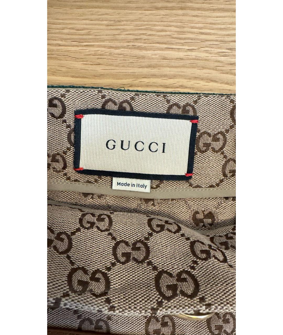 GUCCI Коричневая шерстяная юбка миди, фото 4
