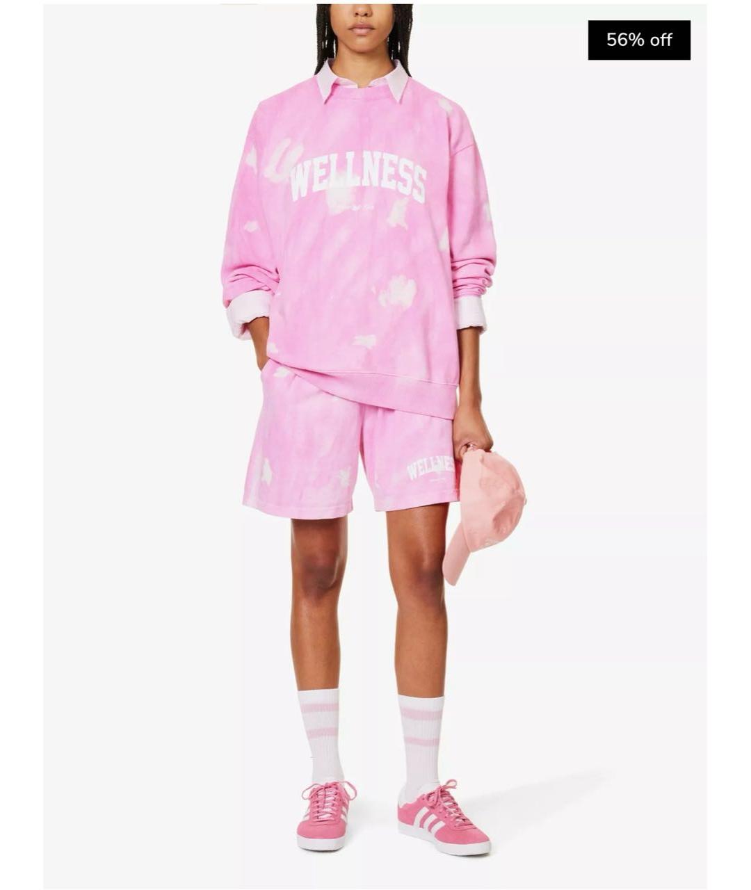 SPORTY AND RICH Розовые хлопковые шорты, фото 7