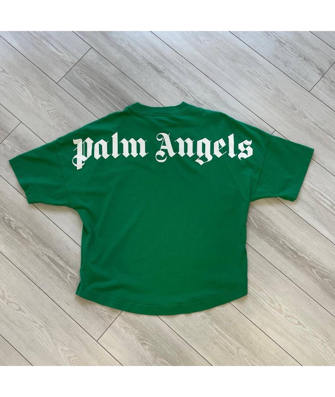 PALM ANGELS Зеленая футболка, фото 2