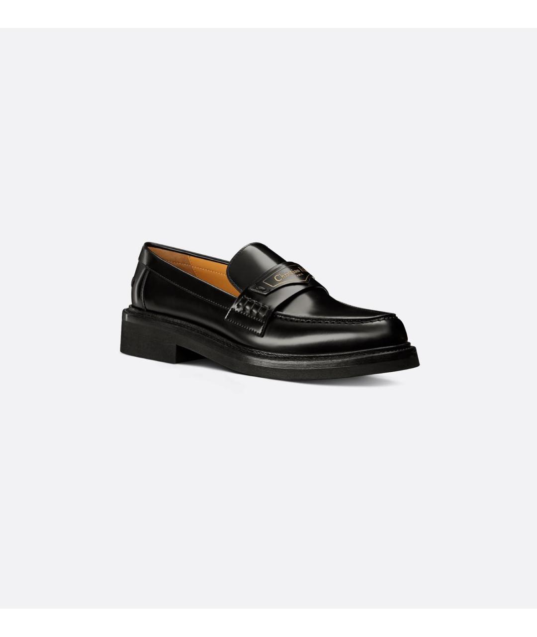 CHRISTIAN DIOR Черные лоферы из лакированной кожи, фото 4