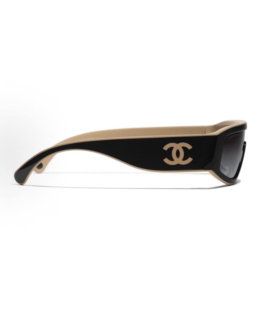 CHANEL Коричневые пластиковые солнцезащитные очки, фото 2