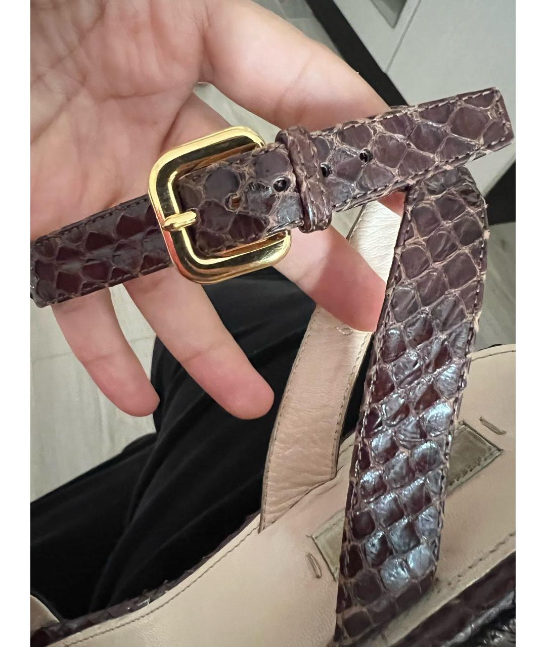 PRADA Коричневые босоножки, фото 7