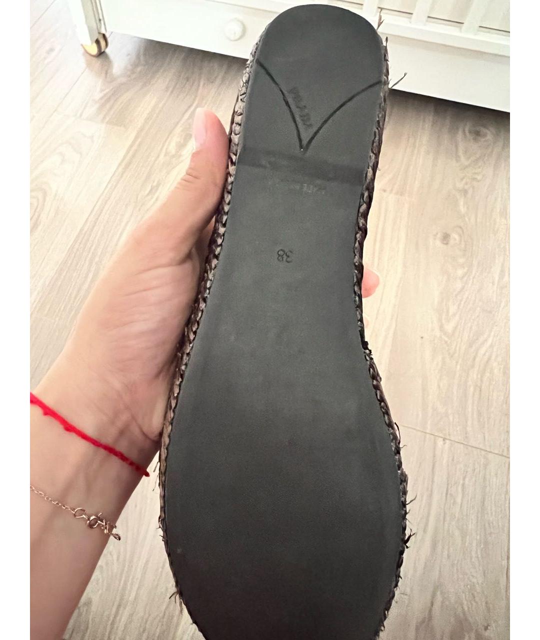 PRADA Коричневые босоножки, фото 3