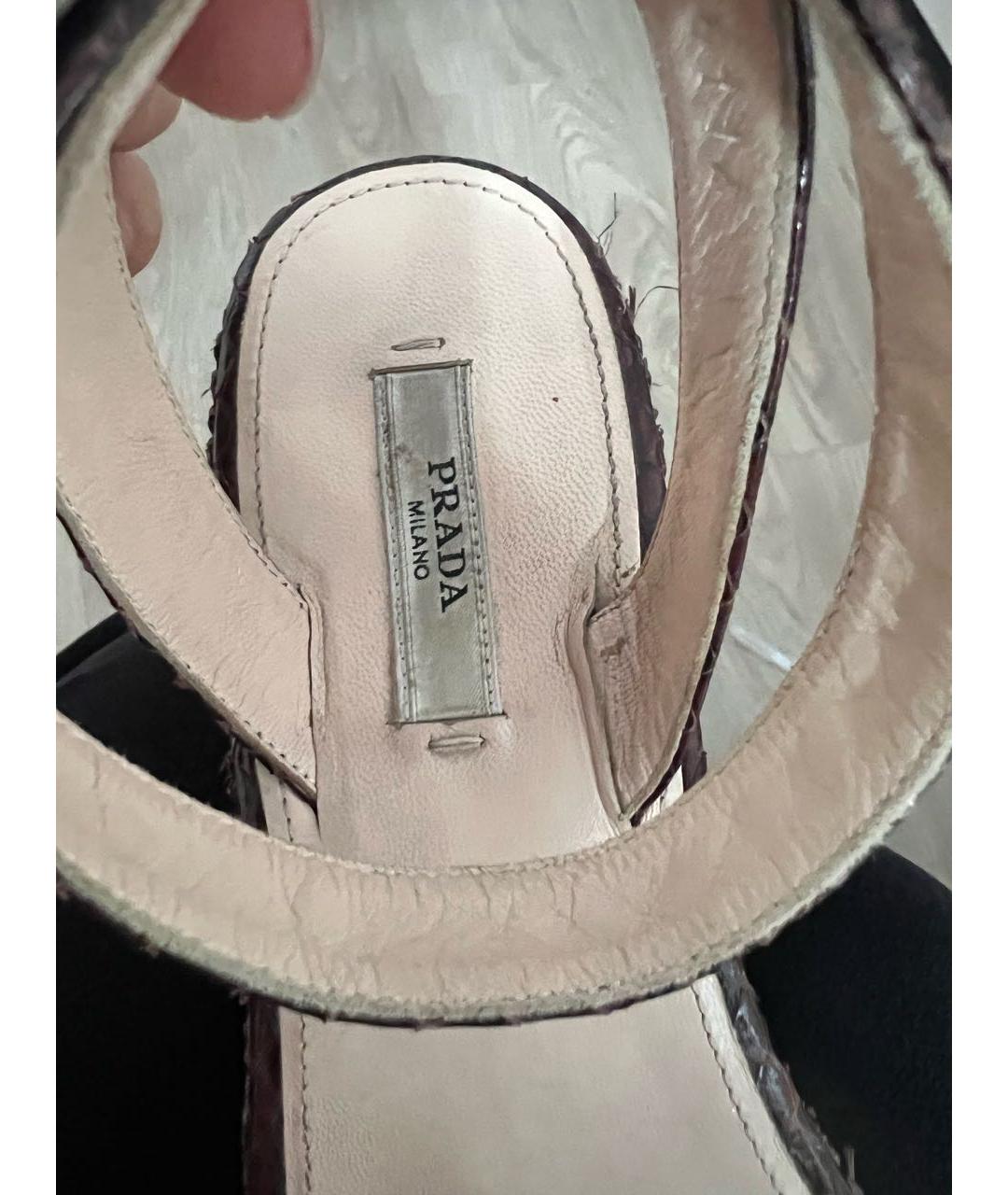 PRADA Коричневые босоножки, фото 2