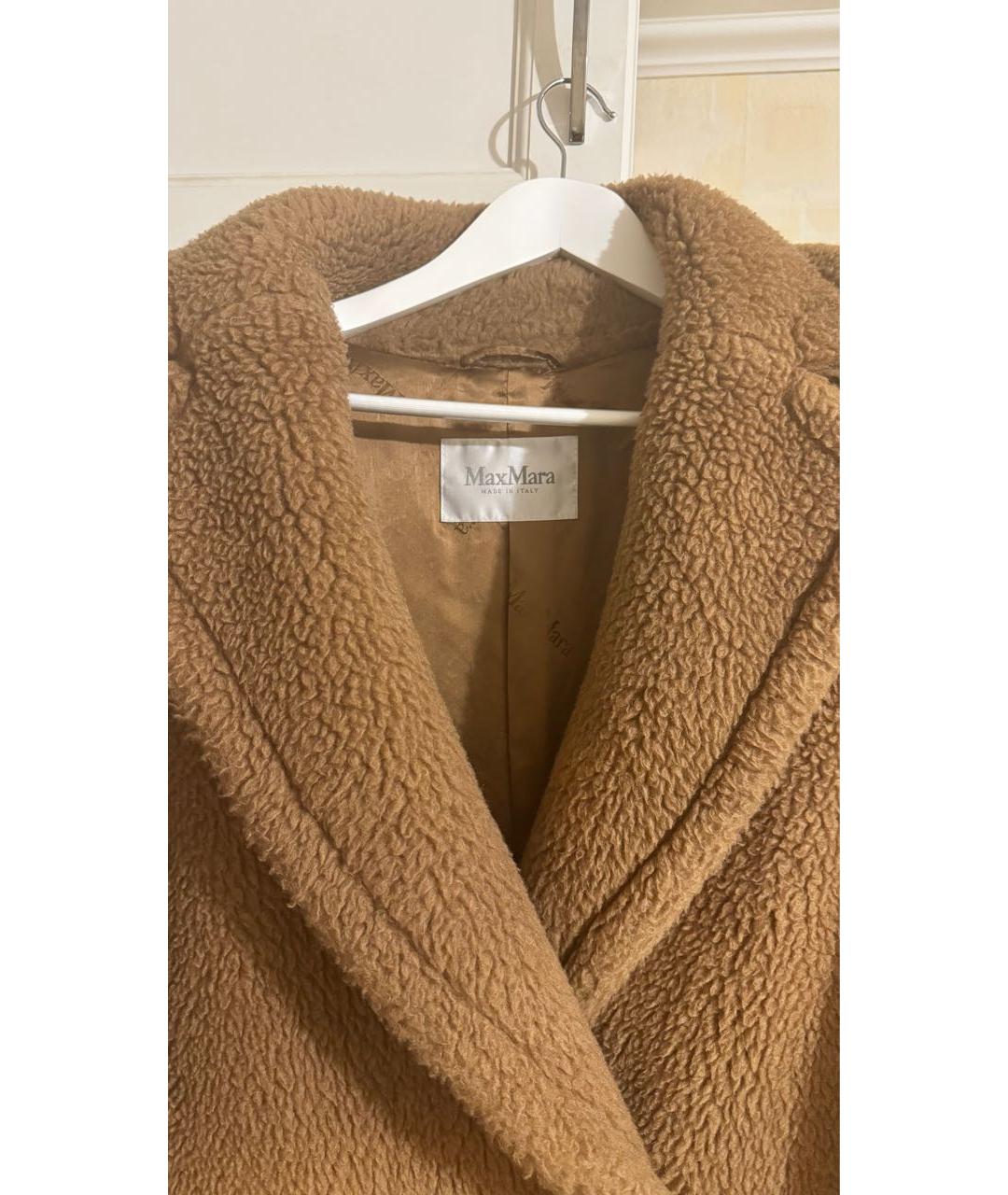 MAX MARA Коричневая шерстяная шуба, фото 3