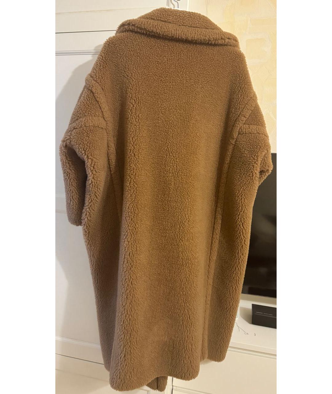 MAX MARA Коричневая шерстяная шуба, фото 2